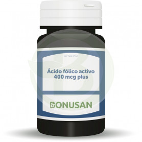 Ácido Fólico Activo Plus 400Mcg. 90 Tabletas Bonusan