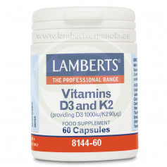Vitamine D3 et K2 60 Gélules Lamberts
