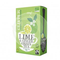 Thé vert au citron vert et gingembre bio 20 filtres Clipper