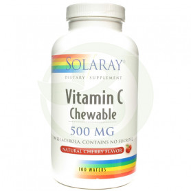 Vitamin C 500Mg. 100 Comprimidos Masticables Cereza Solaray