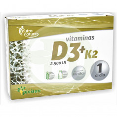 Vitamines D3 et K2 2.500Ui 60 Gélules Pinisan