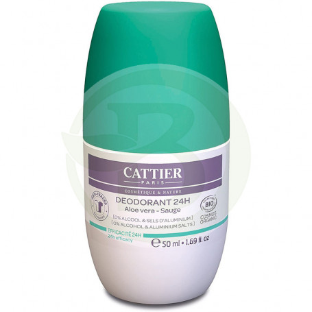 Déodorant Roll-On 24H 50Ml. Cattier paris