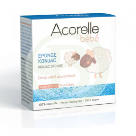 Eponge Konjac Naturel Bébé Acorelle