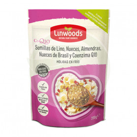 Graines de lin, noix, amandes et Q10 Bio 200Gr. Linwoods