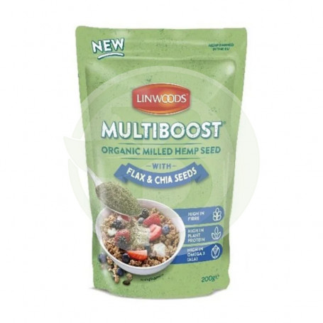 Chanvre moulu, graines de lin et de chia 200Gr. Linwood