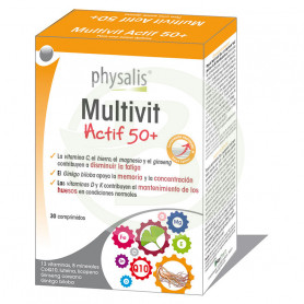 Multivit Actif 50+ 30 Comprimés Physalis