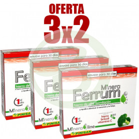 Pack 3x2 Mineraline Ferrum 30 Gélules Pinisan