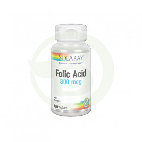 Acide folique 800Mcg. 100 Gélules Végétales Solaray