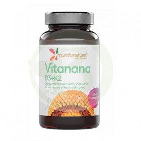Vitanano Vitamines D3 + K2 30 Gélules Mundo Natural