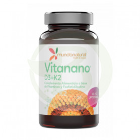 Vitanano Vitamines D3 + K2 30 Gélules Mundo Natural
