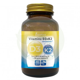 Vitamine D3 + K2 60 Gélules Plameca