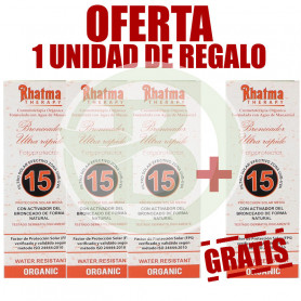 Pack 4x3 Bronceador Ultra-rápido SPF15 200Ml. Rhatma