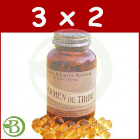 Pack 3x2 Germen de Trigo Golden Green 90 Perlas