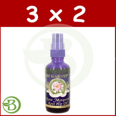 Pack 3x2 Vaporisateur d&#39;Huile de Rose Musquée Pure 50Ml. marnys