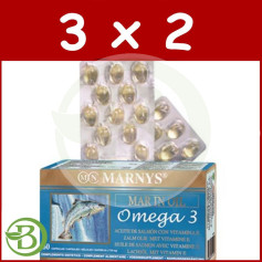 Pack 3x2 Mar In Oil (Huile de Saumon) 60 Perles Marnys