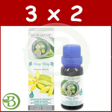 Pack 3x2 Aceite Esencial Alimentario de Ylang Ylang 15Ml. Marnys