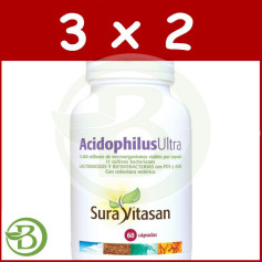 Pack 3x2 Acidophilus Ultra 60 Gélules Sura Vitasan