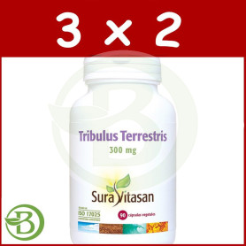 Pack 3x2 Tribulus Terrestris 90 Cápsulas Sura Vitasan