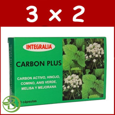 Pack 3x2 Carbone Plus 60 Gélules Integralia