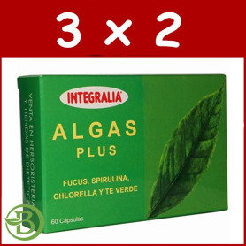 Pack 3x2 Algas Plus 60 Cápsulas Integralia
