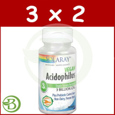 Pack 3x2 Acidophilus Plus 30 Gélules Solaray