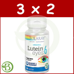 Pack 3x2 Lutéine Yeux 6Mg. 30 gélules Solaray
