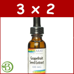 Pack 3x2 Pépins de Pamplemousse 30Ml. rayon solaire