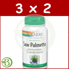 Pack 3x2 Saw Palmetto 60 Perles Solaray
