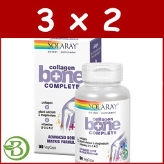 Pack 3x2 Collagène Os Complet 90 Gélules Végétales Solaray