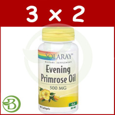 Pack 3x2 Huile d&#39;Onagre 90 Perles Solaray