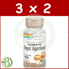 Pack 3x2 Royal agaricus 500Mg. 60 gélules Solaray