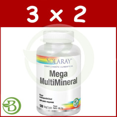 Pack 3x2 Méga Multi Minéral 120 Gélules Solaray