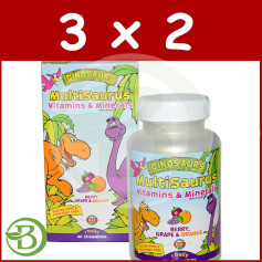 Pack 3x2 Multisaurus 60 Dinosaures à Croquer Kal