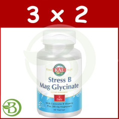 Pack 3x2 Stress B Mag Glycinate 60 Gélules Kal