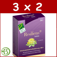 Pack 3x2 Resiliens Rhodiola 40 Gélules 100% Naturelles
