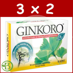 Pack 3x2 Ginkoro 90 Comprimés 330Mg. Éladiet