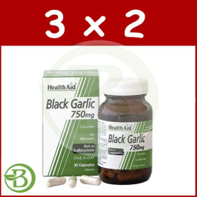 Pack 3x2 Ajo Negro 750Mg. Health Aid