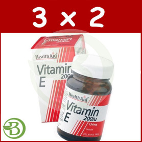 Pack 3x2 Vitamina E Natural 200UI Health Aid