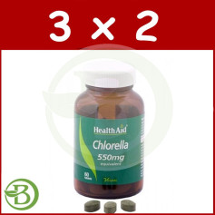 Pack 3x2 CHLORELLE 550MG 60 COMP AIDE SANITAIRE