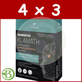 Pack 4x3 Neuroaten Klamath 30 Cápsulas Herbora