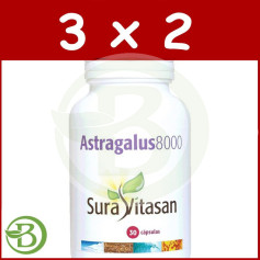 Pack 3x2 Astragale 8000 30 Gélules Sura Vitasan