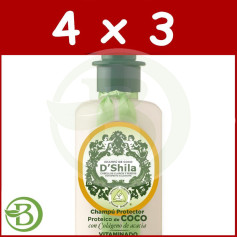Pack 4x3 Shampooing Shila Noix de Coco