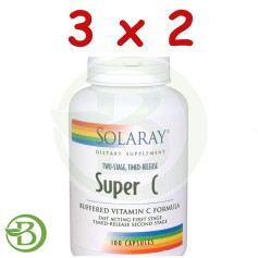 Pack 3x2 Super C 100 Gélules Solaray