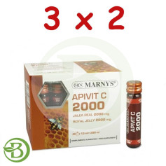 Pack 3x2 Apivit C Plus 2000 20 Ampoules Marnys