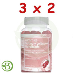 Pack 3x2 Gummies Biotine et Collagène Hydrolysé 60 Gummies Herbora