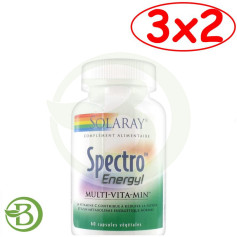 Pack 3x2 Spectro Energy Multi-Vita-Min 60 Gélules Solaray
