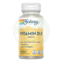 Vitamine D3 400IU 120 perles Solaray