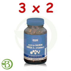 Pack 3x2 Oméga 3 Huile de Saumon 180 Perles GSN