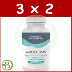 Pack 3x2 Omega 3679 60 Gélules De Gélatine Molle Nutrinat Evolution