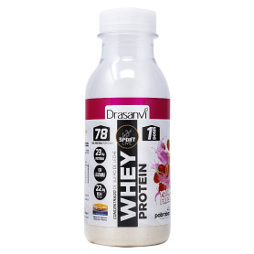 Bouteille monodose Whey Protein concentrée yaourt fraise 30G Drasanvi